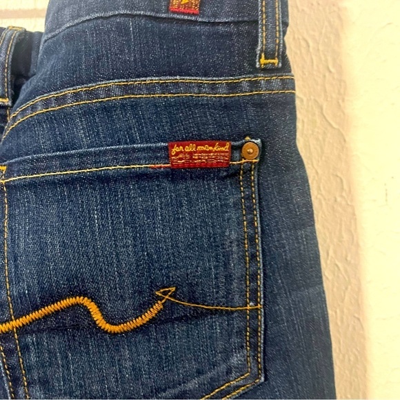 7 for All Mankind Kimmie Bootcut Jeans Dark Wash Size 28 EUC Everyday, Going Out - Picture 5 of 9